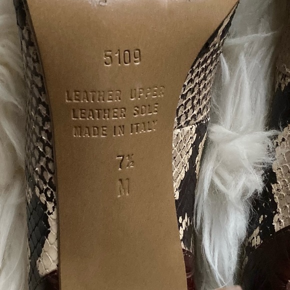 Flawless leather sole snakeskin Franco Barbieri pumps - Picture 6 of 7